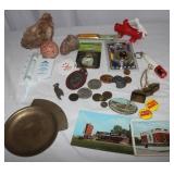 Padlocks, Postcards, Tokens, Pins, Bells,
