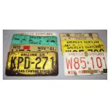 Vintage Metal License Plates
