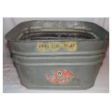Wheeling Galvanized Steel Tub, 20.5x20x11.5