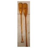 2 Feather Brand Wooden Canoe Paddles