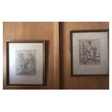 Two Framed Cowboy Western Framed Prints Two Framed Cowboy Western Framed Prints