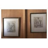 Two Framed Cowboy Western Framed Prints