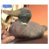 Handpainted Vintage Wooden Duck Decoy