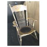 Antique Rocking Chair with Leather Seat Antique Rocking Chair with Leather Seat