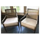 (2) Mid Century Cane Back Chairs