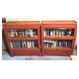 (2) Red Barrister Bookcases