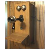 Antique American Electric Wall Crank Telephone Antique American Electric Wall Crank Telephone