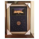 Framed Presedental Dollars Board Framed Presedental Dollars Board
