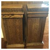 Solid Oak Pedestals