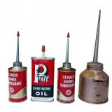 Vintage Texaco & Pfaff Oil Cans