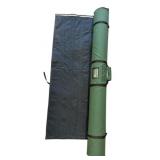 Travel Fishing Rod Tube Case w/ Roll-up Organizer