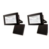 SOLAR FLOOD LIGHT - COOL WHITE - SET OF 2