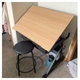 Adjustable Art Desk / Table w/ Contents