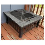 32" Square Metal Fire Pit Table