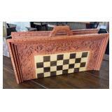 Hand Carved Chess & Backgammon Set
