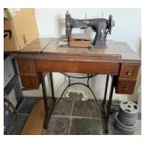 White Rotary Sewing Machine & Table Vintage