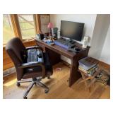 Office Desk, Computer, Laptop, w/ Contents