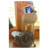 Wicker Plant Stand, Basket, Large Trivet