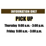 PICK UP TIMES