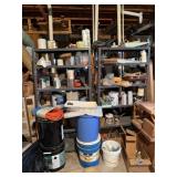 Metal Shelves with Contents