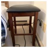 Faux-Leather Seat Stool