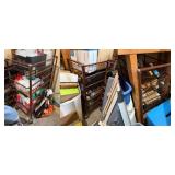 (3) Metal Wire Storage Carts W/ Wheels
