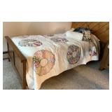 Twin Bed w/ Vintage Quilt