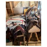 Vintage Saddles, Stands, Misc Blankets