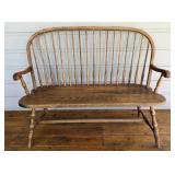 Spindle-Back Settee Bench