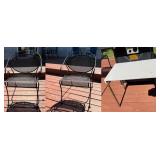 Metal Patio Chairs w/ Petite Table