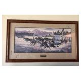 "Attack of the Wagons" Larry Zabel Art Print