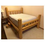 Queen Cabin Log Bed