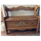 Vintage Wooden Storage Bench