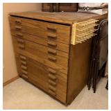 Antique Flat File Cabinet