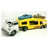 Structo Auto Transport Steel Truck w/ Cars