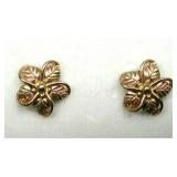10K Black Hills Gold Flower Stud Earrings