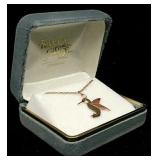10K Black Hills Gold Hummingbird Pendant w/ Chain