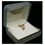 10K Black Hills Gold Angel Pendant w/ Chain