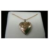 14K Black Hills Gold Filled Heart Locket w/ Chain