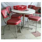 Vintage Coca Cola Table, Chairs & Drink Crate