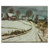 Original Winter Road Painting by Unknown Artist