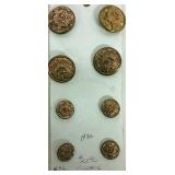 (8) Vintage U.S. Military Eagle Buttons