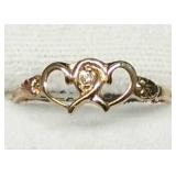 10K Black Hills Gold Two-Heart Ring