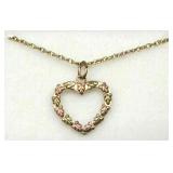 10K Black Hills Gold Heart Pendant w/ Chain