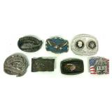 (7) Patriotic Belt Buckles