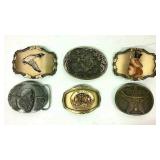 (6) Animal/Wildlife Belt Buckles