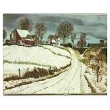 Original Winter Road Painting by Unknown Artist