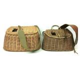 (2) Antique Wicker Creels w/ Straps