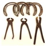 Vintage Nail Pullers & Horse Shoes