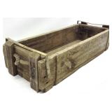 Antique Wood Ammunition Box Hand